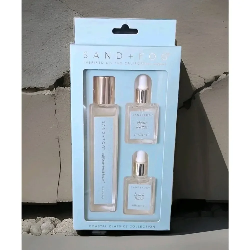 Sand and Fog Diffuser Oil And Linen Spray Diffuser Oil Linen Spray Set